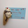 1 Waffle Cone Sundae Magnet (choose the topping)