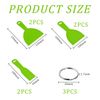 6 Pieces Green Scraper, 3 Pieces Key Ring, Multi-Function Plastic Scraper, DIY Caulk Scraper, Reusable Scraper, Art Wall Scraper Tool