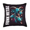 Funk Metal Heavy Metal Screaming Goats Throw Pillow