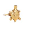 G Decor 3D Detailed Turtle Brass Door Knobs Silver or Gold (Gold)