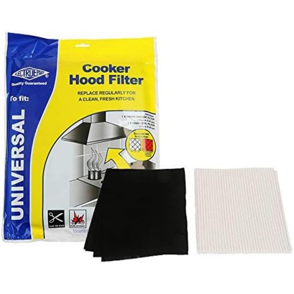 Electruepart Universal Cooker Hood Grease Paper & Charcoal Filter Kit