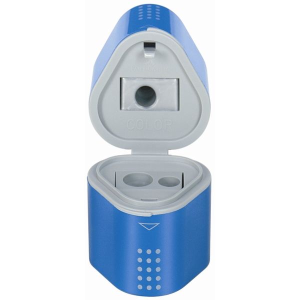 Faber-Catell Trio Sharpener Box GRIP 2002 Red/Blue assorted