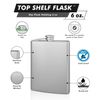 Top Shelf Flasks Stainless Steel Hip Flask, 6oz
