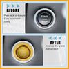 Partuto Car Engine Start Stop Button Cover Trim Sticker Kit Gold Tone Replacement