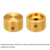 sourcing map 2 Pcs Aluminium Potentiometer Knobs, 1/4" (6mm) Universal Volume Tone Control Knobs for Guitar, Bass, Grid 5/8" Gold