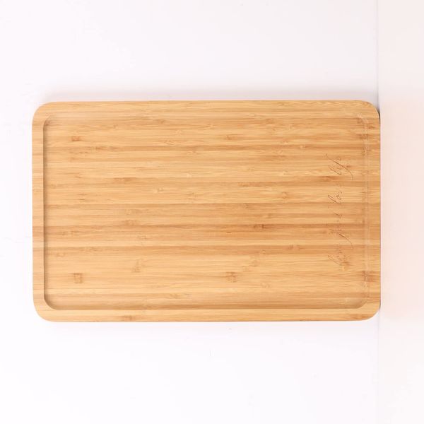 HTB HTB-RT1 Bamboo Tray, Rectangular Lunch Tray, Coffee Tray, Non-slip Tray, Washable, Set Meals, Tabletop, Commercial, 15.9 x 10.0 x 0.6 inches (40.5 x 25.5 x 1.5 cm)