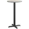 24" Round White Laminate Table Top With Base - Bar Height Restaurant Table