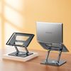 VeroMan Tablet Stand Laptop Stand Foldable Height Angle Adjustment Posture Improvement Portable Ergonomic Design (Black)