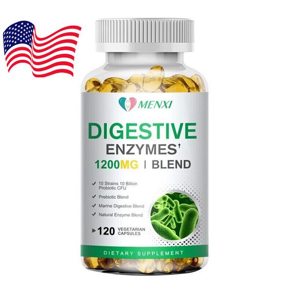 Prebiotic & Probiotics Gas,Constipation Bloating Relief Digestive Enzymes 1060mg
