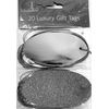 Oval Tags, Glitter and Foil Design (Silver)