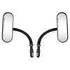 Black Motorcycle Mini Oval Mirrors For Harley Davidson Dyna Glide Road Glide US