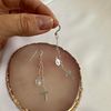 Sterling Silver Cross & Miraculous Medal Dangle Drop Earrings