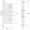 ABUS 215117 Mortise Lock For Fire Exits Type EFS65