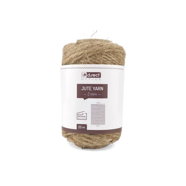 D.RECT 800200 Jute Cord, Natural, 25 m