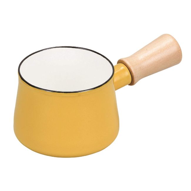 Pearl Metal Milk Pan, 3.9 inches (10 cm), Enamel, Enamel, Yellow, Petitto HB-5066