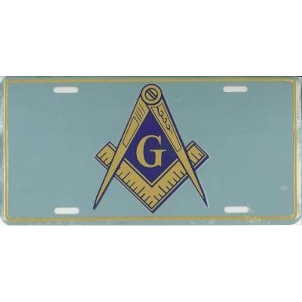 Masonic Emblem Front Novelty License Plate 6x12