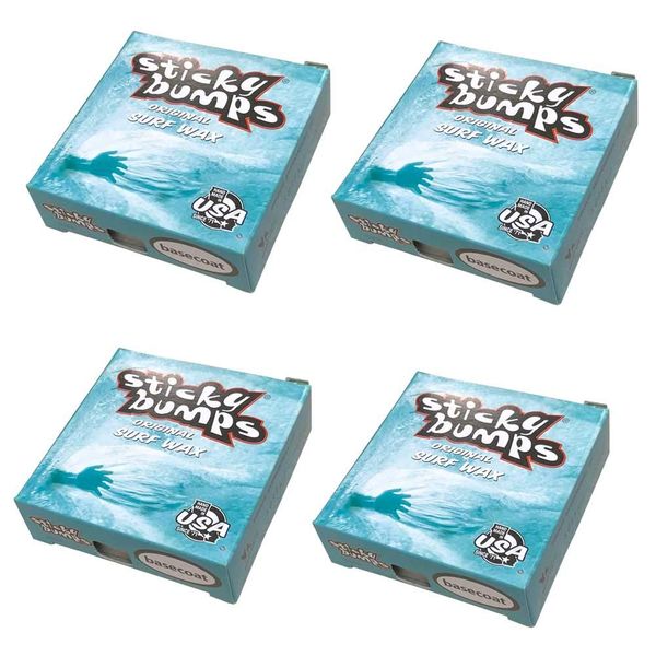 STICKY BUMPS Set of 4 Sticky Bumps Surf Wax/Surfboard Wax Surfboard Anti-Slip BASE COAT (Primer) SURF WAX