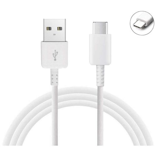 Original 10ft USB-C Cable for LG V40 ThinQ with Fast Charging and Data Transfer. (White / 3Mt)