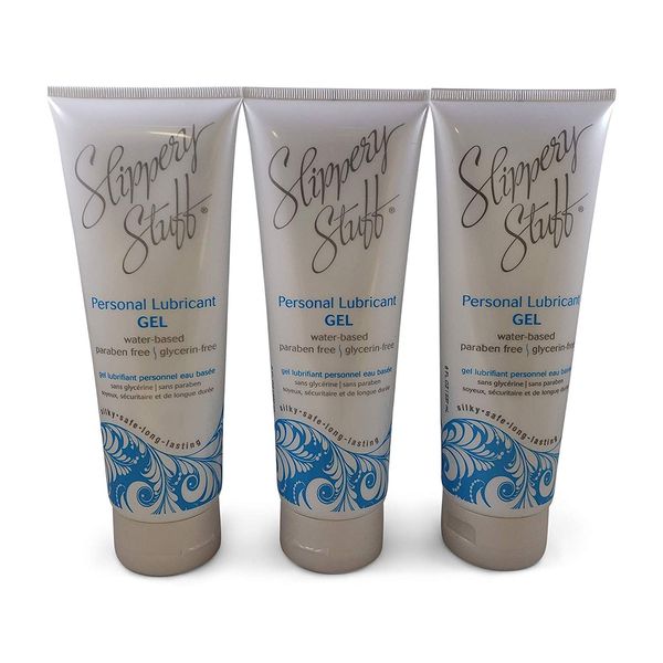 Slippery Stuff Water-Based Longlasting Personal Lubricant Gel, 8 oz (3 Pack)