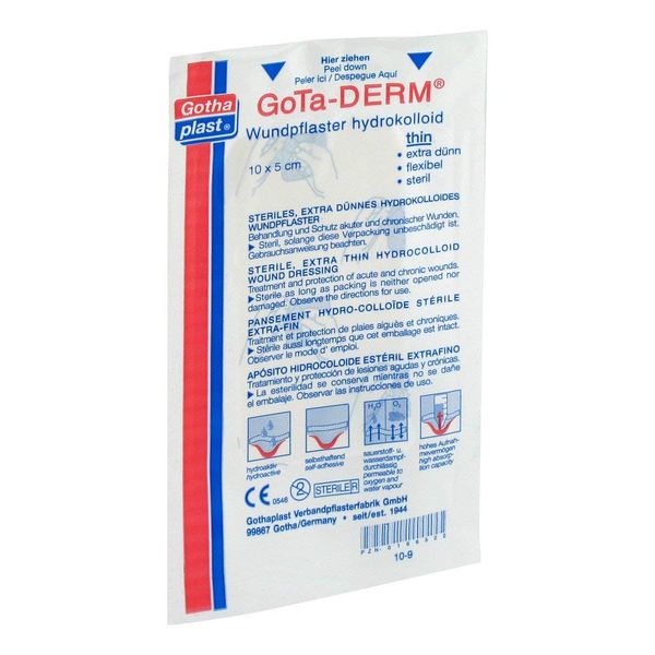 GOTA-DERM Thin Hydrocollated Wound Dressing Sterile 5 x 10 cm