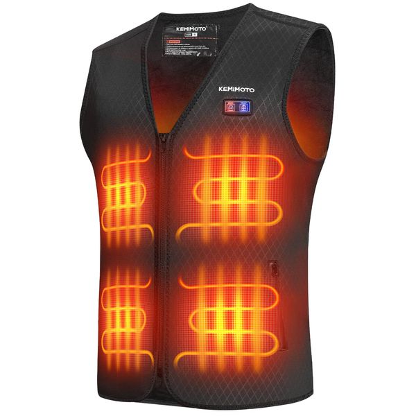 KEMIMOTO Heated Vest for Men, Warming Vest, Heated Hunting Vest, BATTERY NOT INCLUDED, Electric Heated Vest, XL