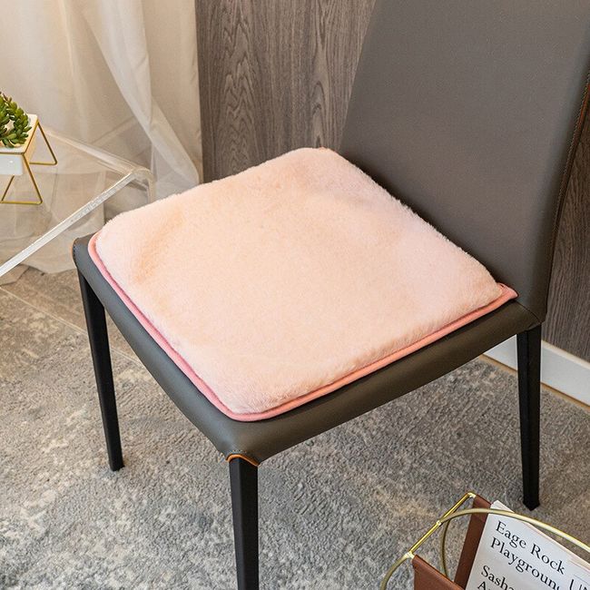 1pc Solid Color Chair Cushion, Modern Polyester Anti-slip Seat Pad