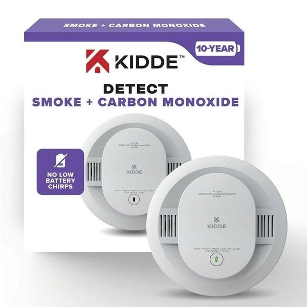 NEW KIDDE 30CUD10 COMBO SMOKE CO ALARM,10 BATTERY POWERED VOICE ALERTS