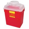 BD 6 Gal. Multi-Use Nestable Sharps Collector, Red Base/Natural Top, Funnel Entry, 1 Each, BD 305465