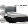 Sapphire Collection PLAIN DYED POLY COTTON PLEATED PLATFORM BASE VALANCE SHEETS (Double, Black)