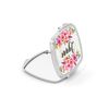 Personalised Floral Marble Compact Pocket Mirror Any Name Initials Custom Monogram