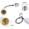 7.8" Flexible Light Bulb Lamp Socket Adapter Extender 360° Adjustable E26/E27