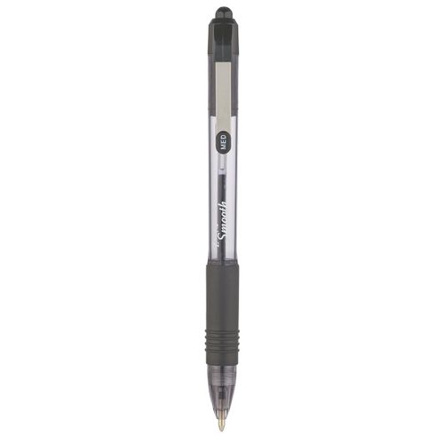 Zebra Pen Z Grip Black Pens Ballpoint, Smooth Writing Ballpoint Pens with Pocket Clip, Retractable Black Ink Ballpoint Pens, Reliable Black Biro Pens Multipack for Everyday Use - Medium Point, 12pk
