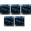 TECNOIOT 5pcs OLED 128X64 Display OLED LCD LED Display Module I2C IIC SPI Serial