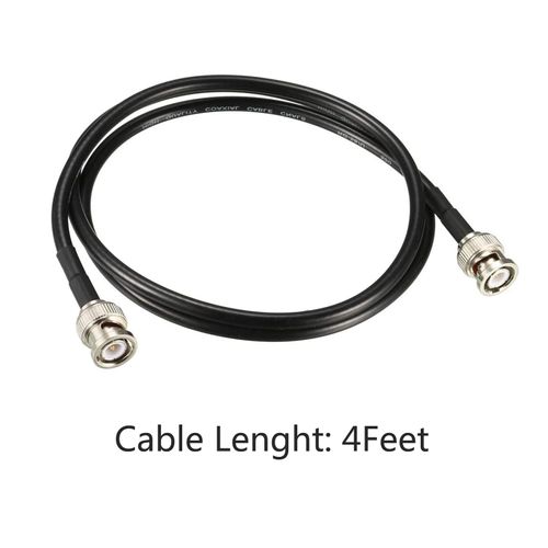 Boxonly Coaxial Cable with BNC Male to BNC Male Connectors Low Loss Coax Cable RG58 50 Ohm 4 Ft