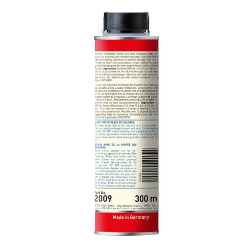 Liqui Moly MoS2 Anti-Friction Engine Treatment | 300 ml | Oil additive | SKU: 2009
