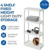 4 Shelf Fixed Height Solid Light Duty Storage Unit 12 X 24 X 48 for Home, Garage