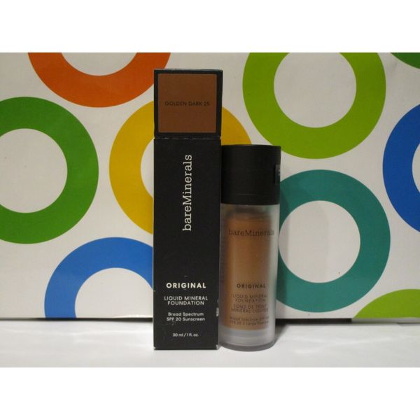 BARE MINERALS ~ ORIGINAL LIQUID MINERAL FOUNDATION ~ # 25 GOLDEN DARK