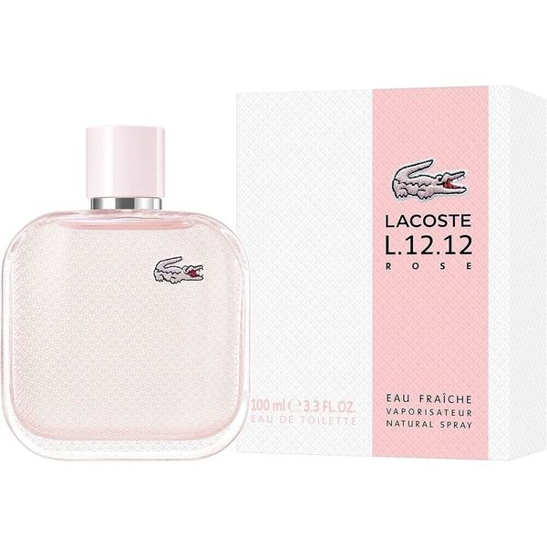 LACOSTE L.12.12 ROSE EAU FRAICHE-WOMEN-EDT-SPRAY-3.3 OZ-100 ML-AUTHENTIC-FRANCE