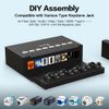 Enmane 8 Port Blank Keystone Patch Panel Shielded Compatible with LC/SC/ST/FC/USB/HDMI Keystone Jack for Desk Mount Home Ethernet Termination Box