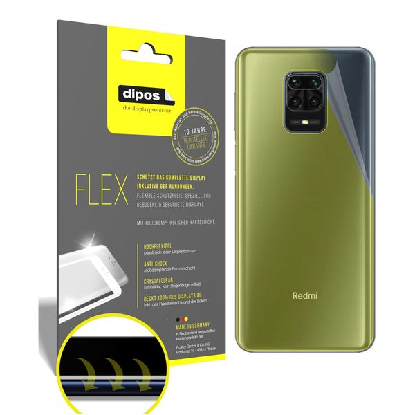 2x Screen Protector for Xiaomi Redmi Note 9 Pro back Protective Film covers 100%