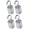 4 Pack x 24mm Polished Chrome Reeded Rope Hooks Decking Fitting Fixings Quality