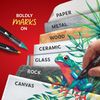 SHARPIE Set Creative Acrylic Markers 5 Count Brush Tip + Paper Mate Pen Gift