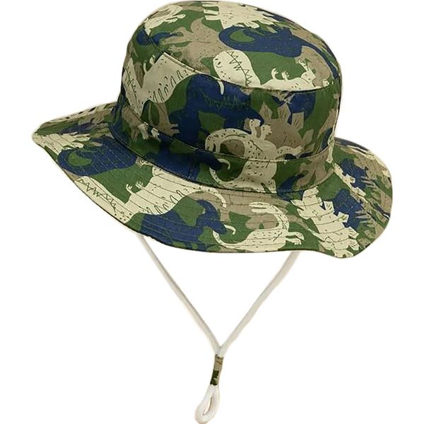 XYIYI Little Kids Camo Dinosaur Bucket Hat Adjustable Sun Hats Breathable Beach Hat for 2-4 Years Old Boys Girls