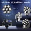 Electric Shaver Replacement Head Upgraded 7D Mens Electric Shaving Head Freedom Bald Shavers Blades Wet & Dry Electric Razor Floating Replacement Heads Close Head Shavers Replacement Blades (Gray)