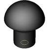 1 dia., 10-32 thds., Push - Pull - Lift Plastic Knob w/Black Phenolic Brass Insert (1 Each)