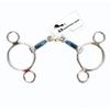 Blue Alloy 3 Ring Universal Gag Bit Copper Mix Joint Horse Bit