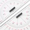 2pcs Chart Drawing Triangle Ruler, 11.81in Course Triangle Positioning Triangle Boat Architect Architectural Stationery Navigation Plotting Kit for Training Purposes Maritime