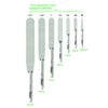 7pc Rounded Tip Caulk Spatula Slicker Knives Construction Joints Installing Tool