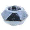 Geometric Cut Slate Blue Ceramic Tea Light Holder-Small