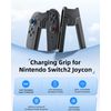 LuxiSync Charging Grip for Switch 2 Handle,Ergonomic V-Controller Stand with USB-C Cable and LED Indicator for Fast Charging While Playing - for Switch2 (Model 2025)